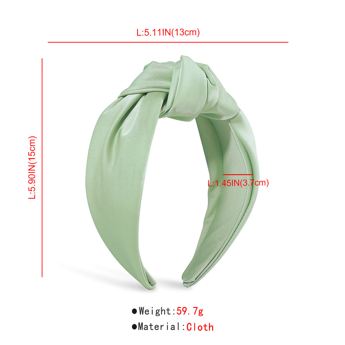 Satin Pastel Colors Wide Topknot Headband medyjewelry