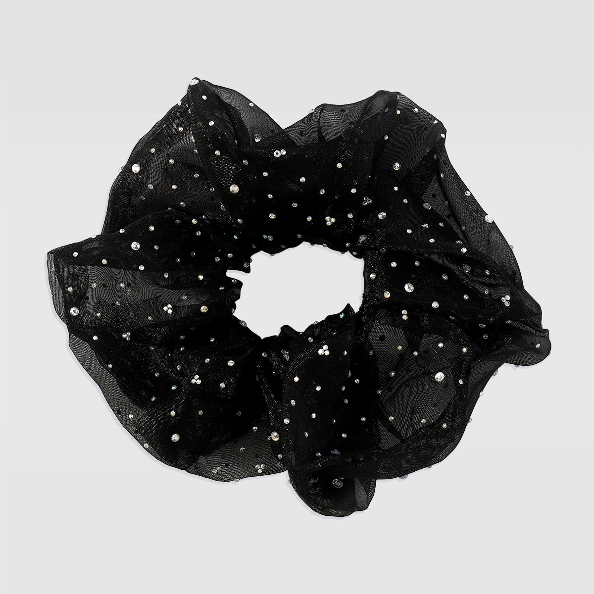 Rhinestone Scrunchie Chiffon Elastic Hair Tie medyjewelry