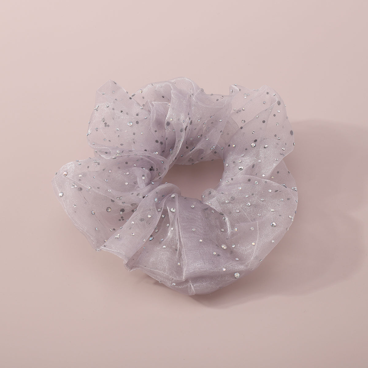 Rhinestone Scrunchie Chiffon Elastic Hair Tie medyjewelry