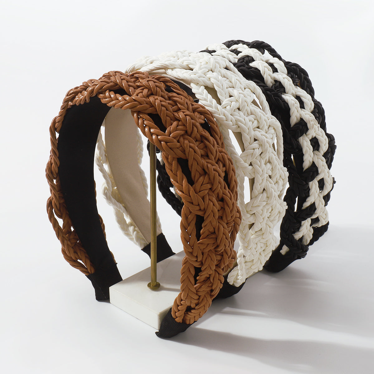 Fashion Twist PU leather Braid Non-slip Headbands medyjewelry