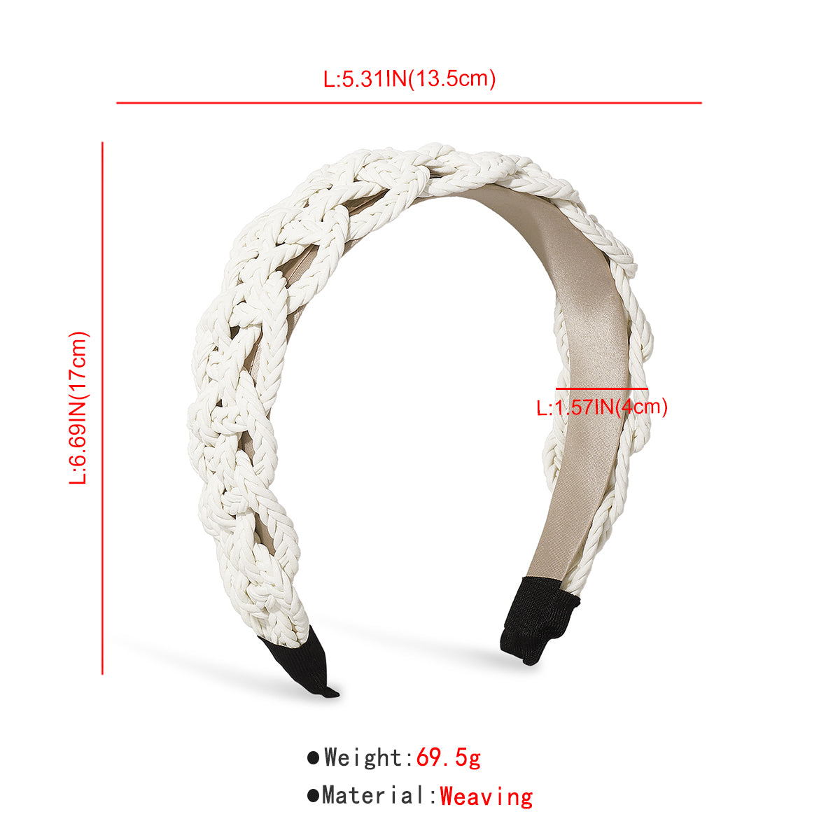 Fashion Twist PU leather Braid Non-slip Headbands medyjewelry