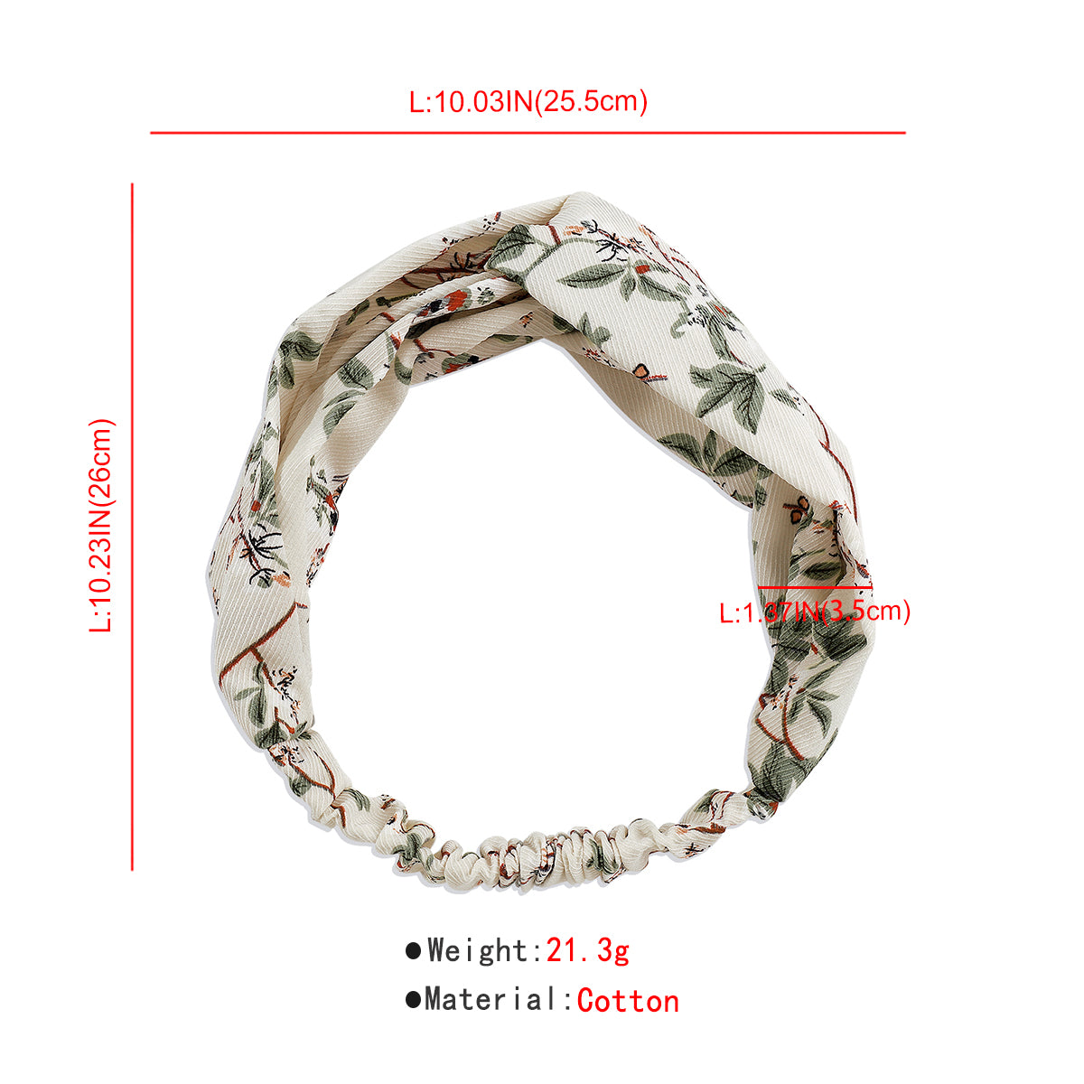 Boho Floral Print Cotton Elastic Turban Hair Bands medyjewelry
