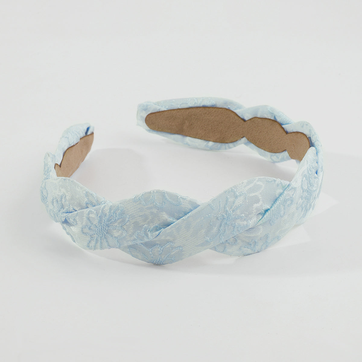 Embossed Fabric Soild Color Cross Headband medyjewelry