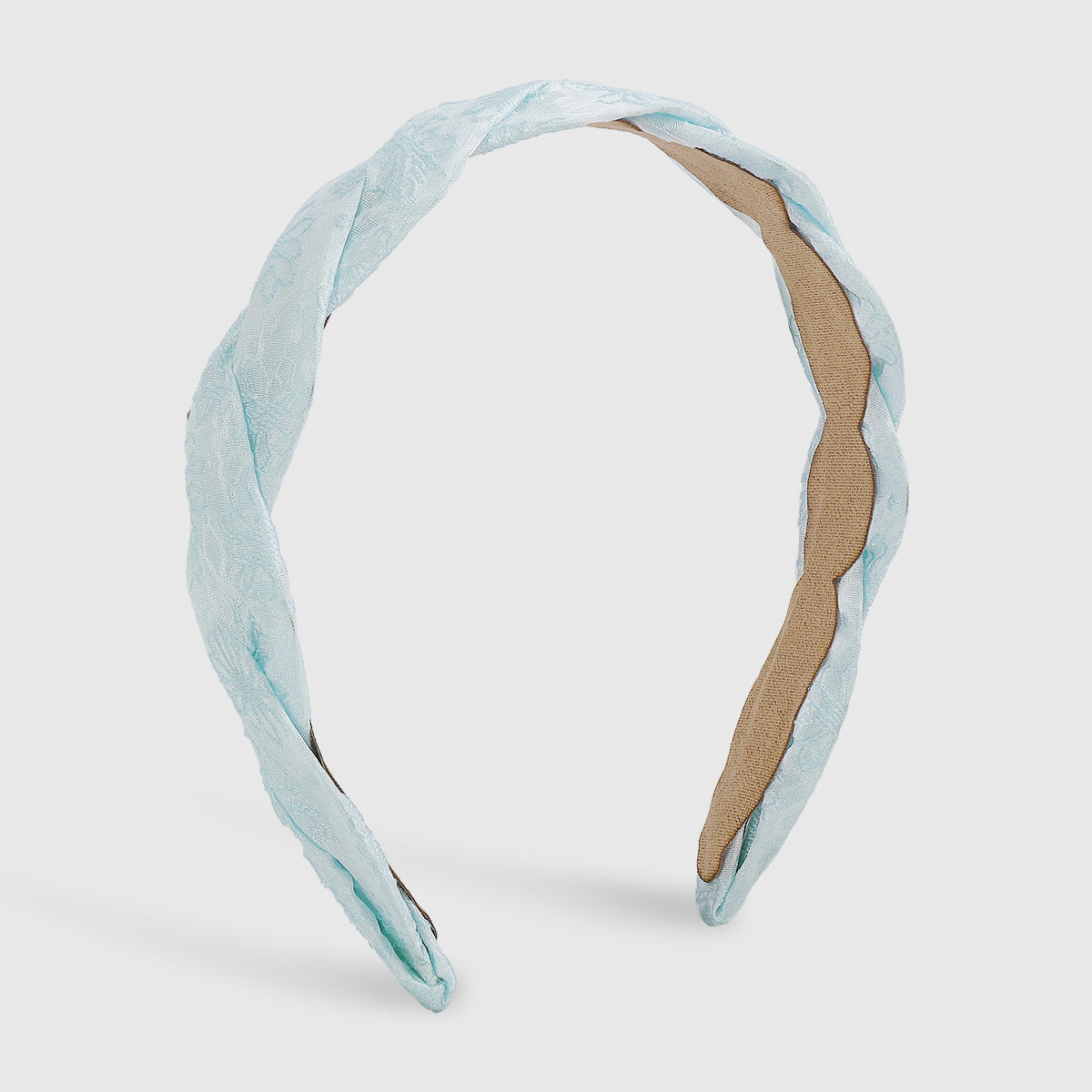 Embossed Fabric Soild Color Cross Headband medyjewelry