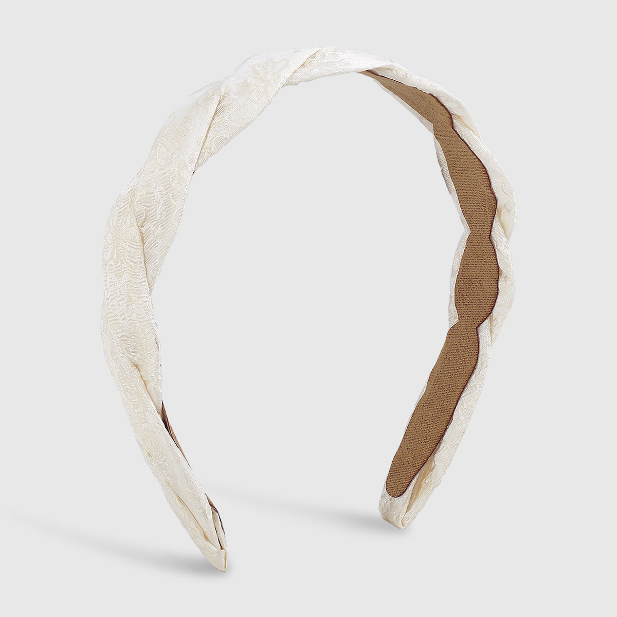 Embossed Fabric Soild Color Cross Headband medyjewelry