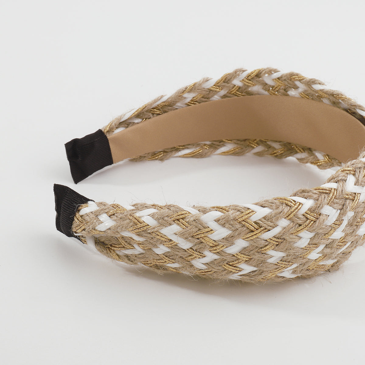 Bohemian Straw Weaving Braided Cross Headband medyjewelry