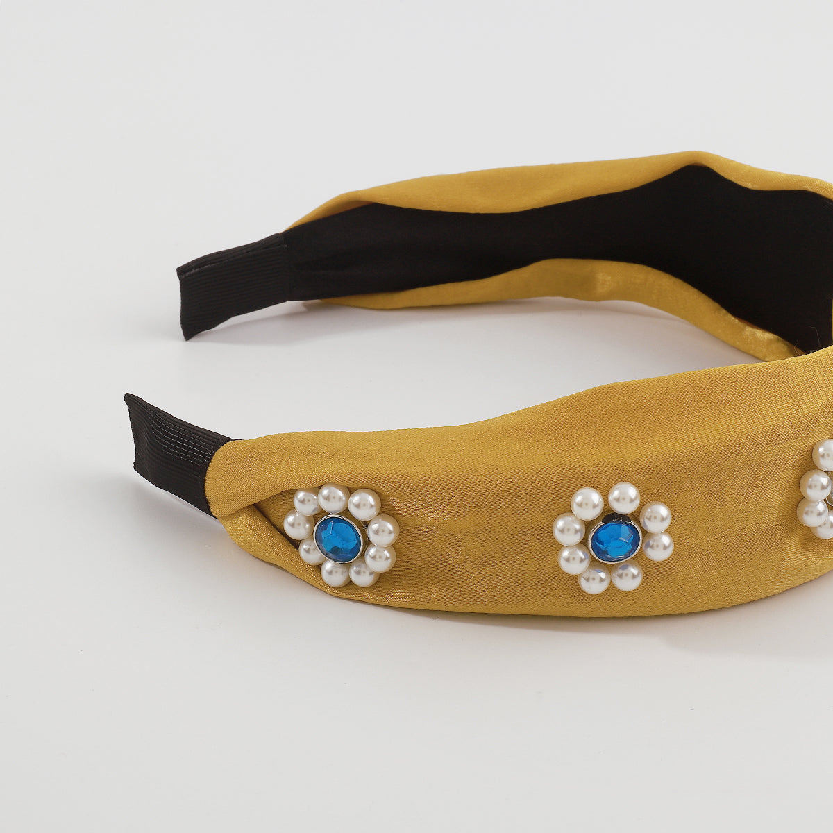 Handmade Flower Pearl Rhinestone Knot Headbands medyjewelry