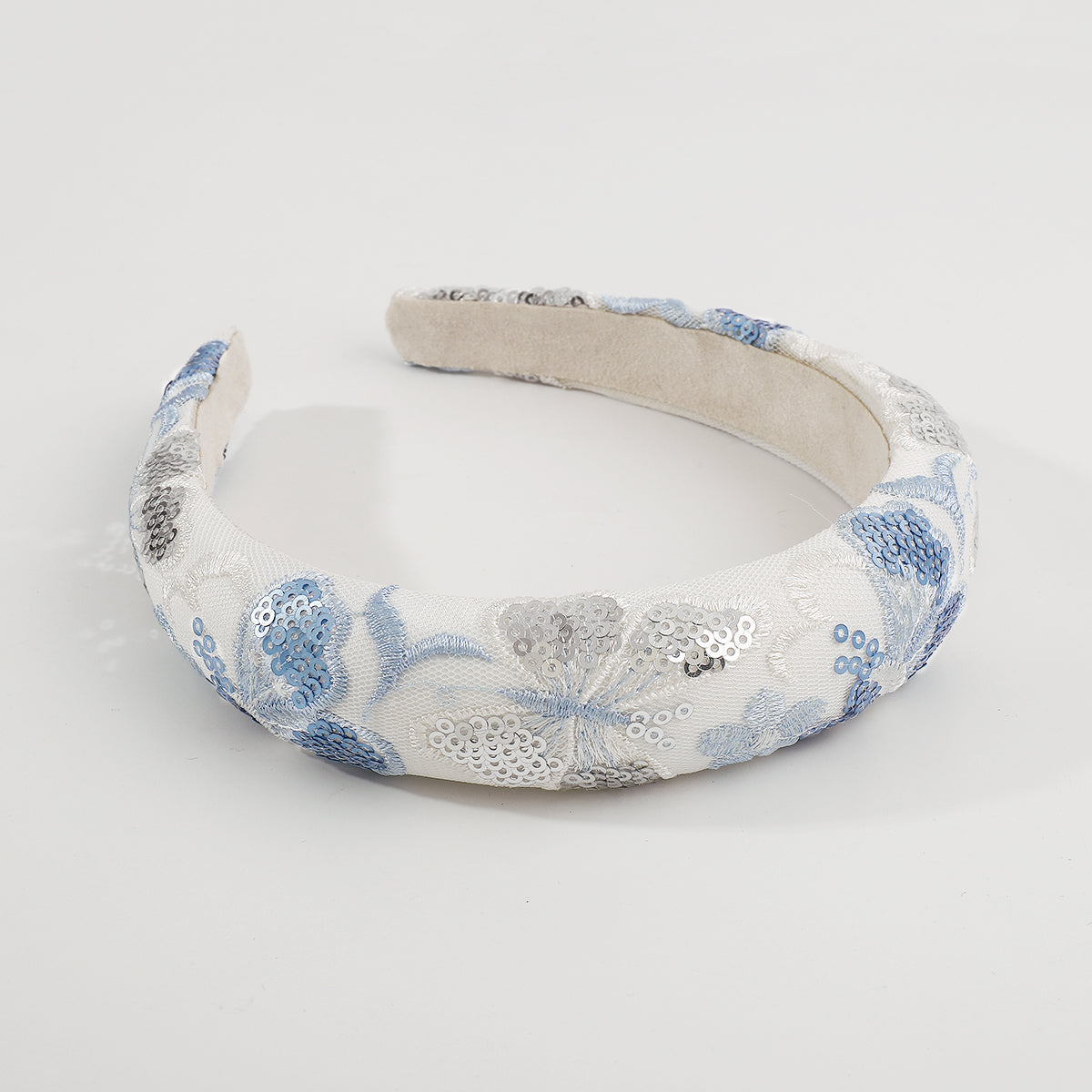 Embroidery w/ Sequins Embellished Padded Headband medyjewelry