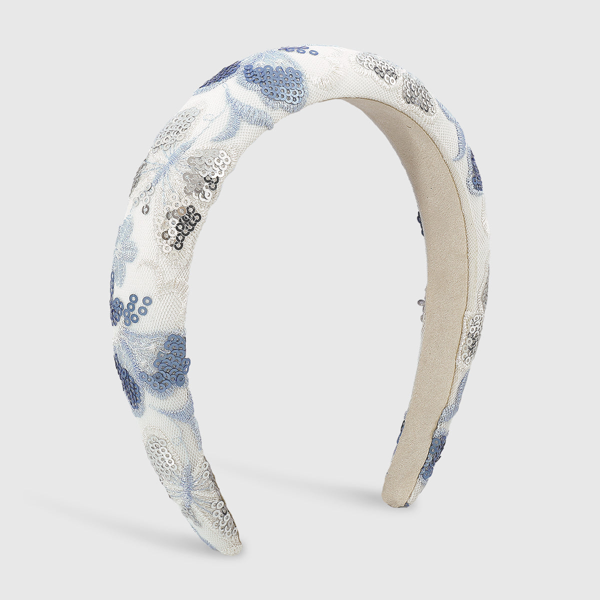 Embroidery w/ Sequins Embellished Padded Headband medyjewelry