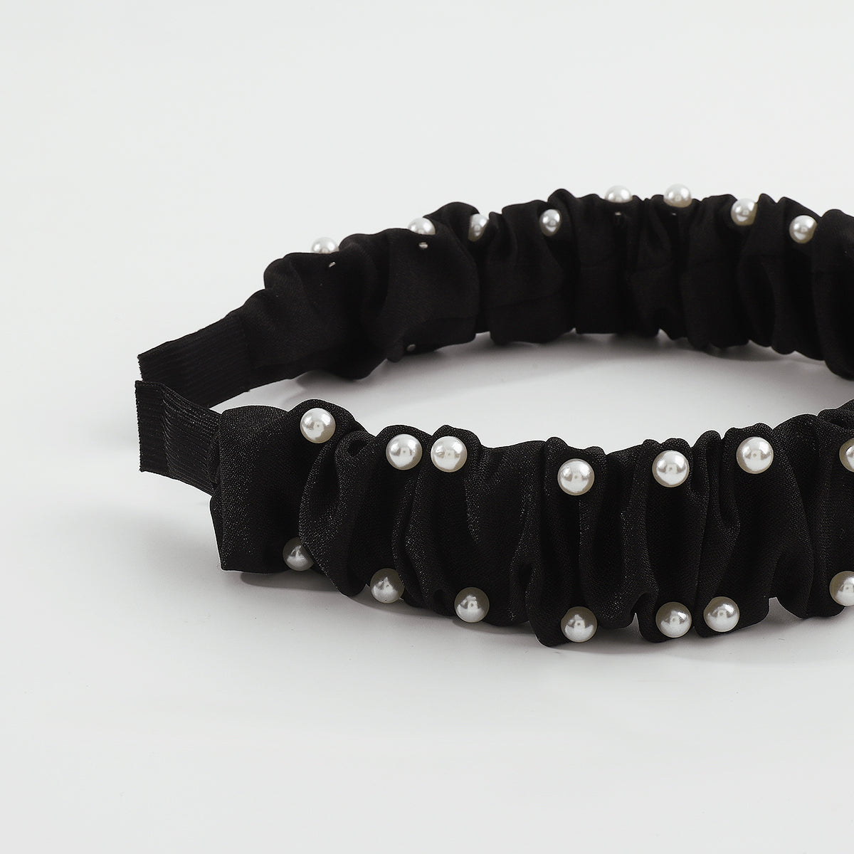 Neutral Color w/Pearl Ruched Headbands medyjewelry