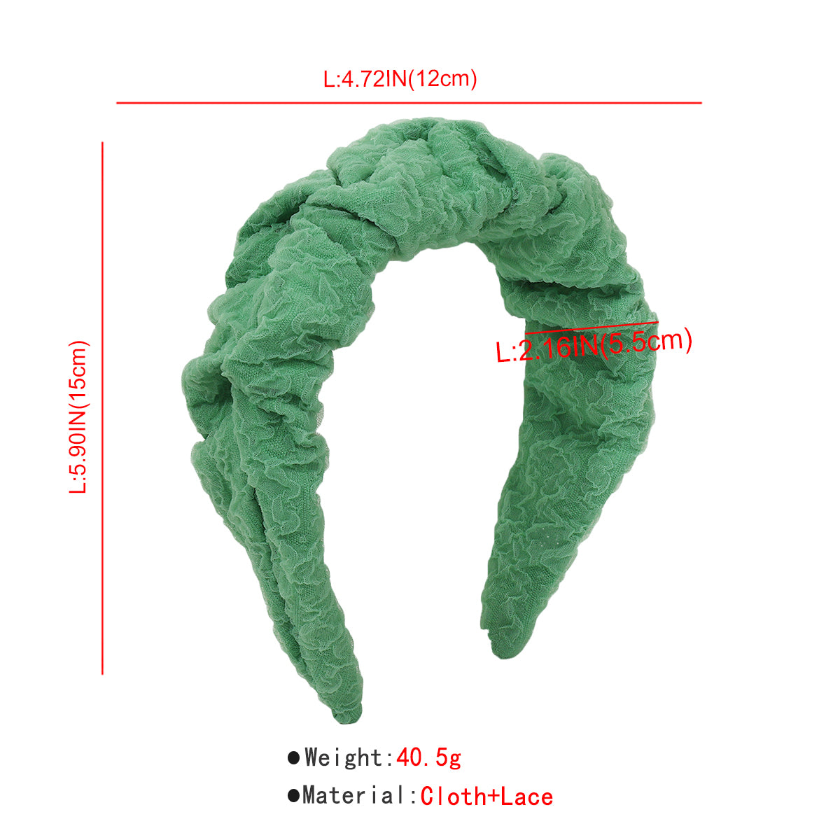 Lace Ruched Headbands medyjewelry