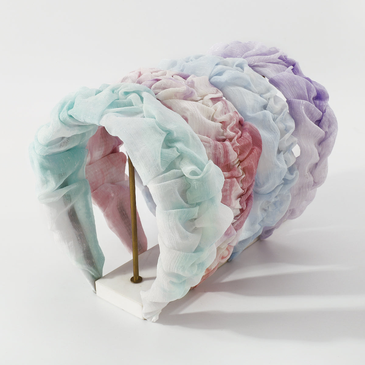 Watercolor Chiffon Ruched Headbands medyjewelry
