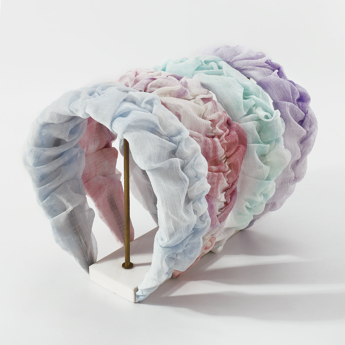 Watercolor Chiffon Ruched Headbands medyjewelry