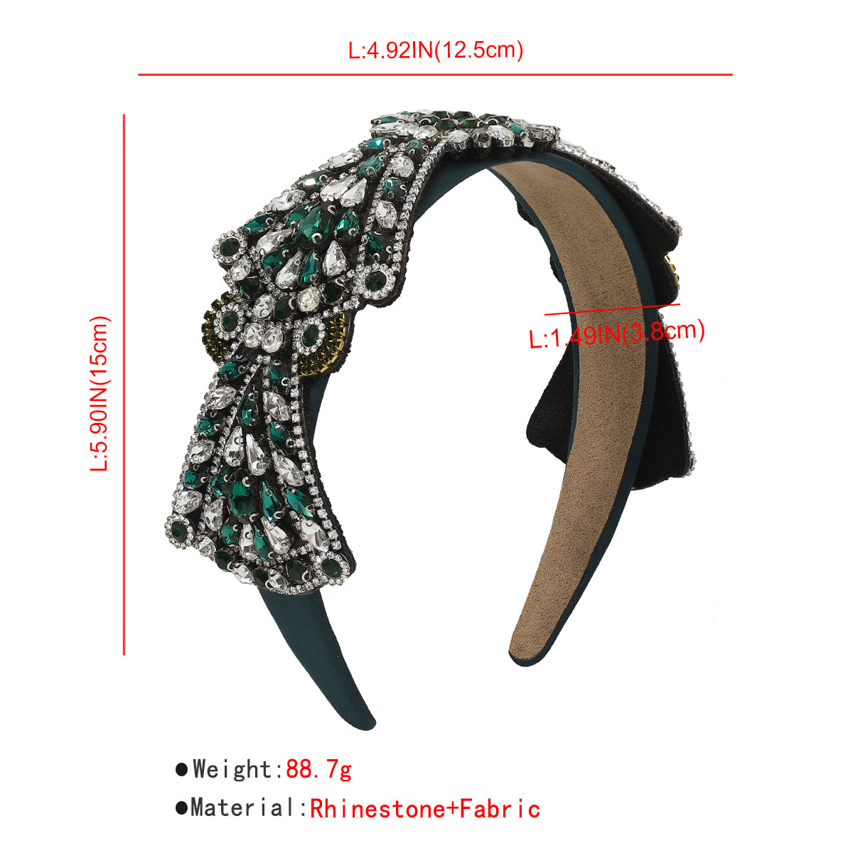 Exquisite Rhinestone Bow Headband medyjewelry
