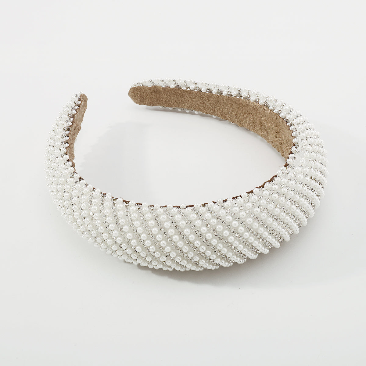 New Design Full Rhinestone Pearl Sponge Headbands medyjewelry