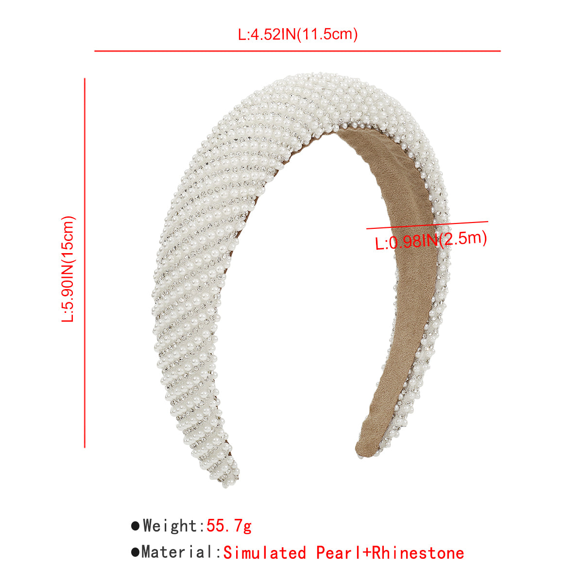 New Design Full Rhinestone Pearl Sponge Headbands medyjewelry
