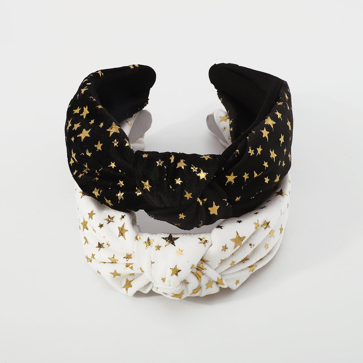 Solid Color With Gold Star Center Knot Hairband medyjewelry