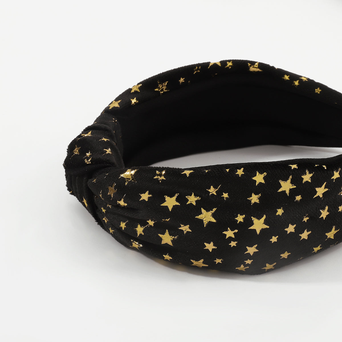 Solid Color With Gold Star Center Knot Hairband medyjewelry