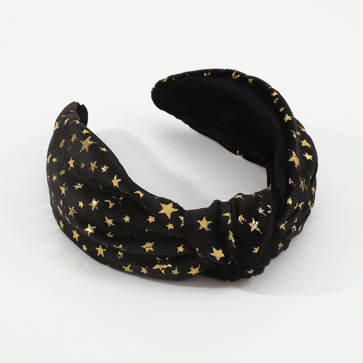 Solid Color With Gold Star Center Knot Hairband medyjewelry