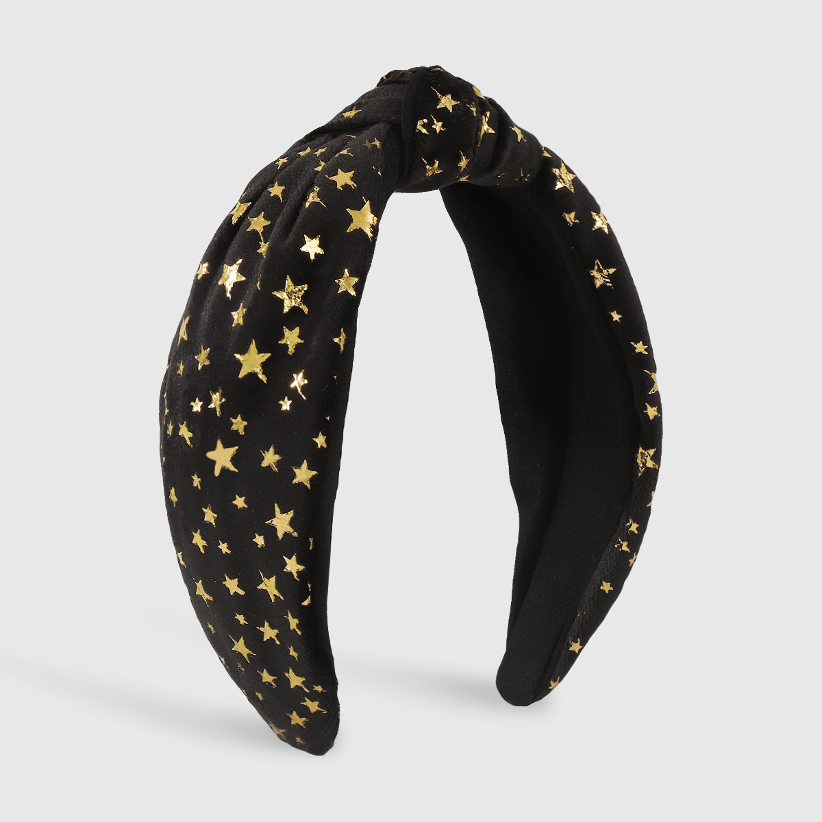 Solid Color With Gold Star Center Knot Hairband medyjewelry