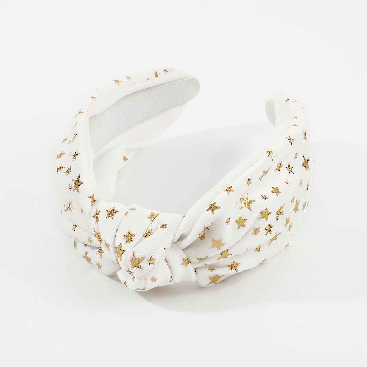 Solid Color With Gold Star Center Knot Hairband medyjewelry