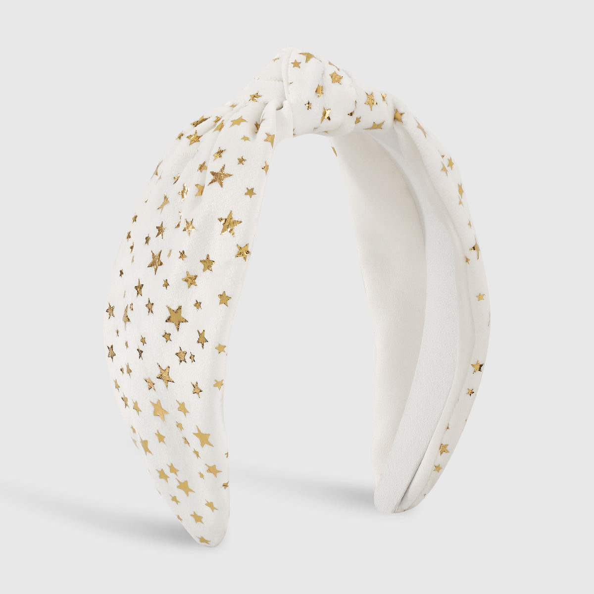 Solid Color With Gold Star Center Knot Hairband medyjewelry