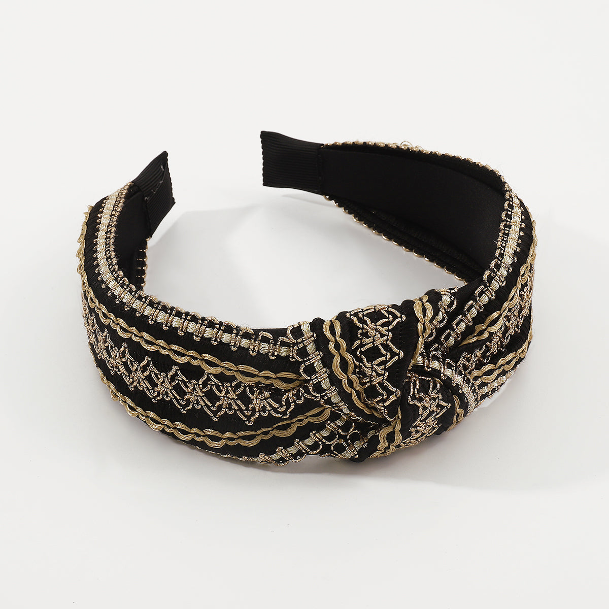 Embroidery Cross Knotted Bezel Headband medyjewelry