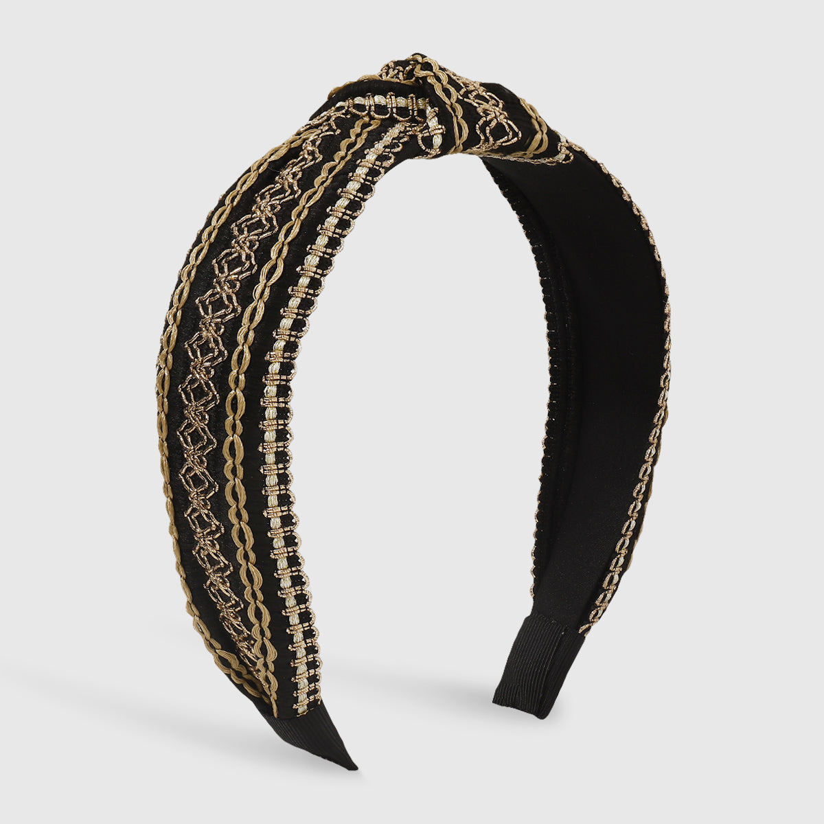 Embroidery Cross Knotted Bezel Headband medyjewelry