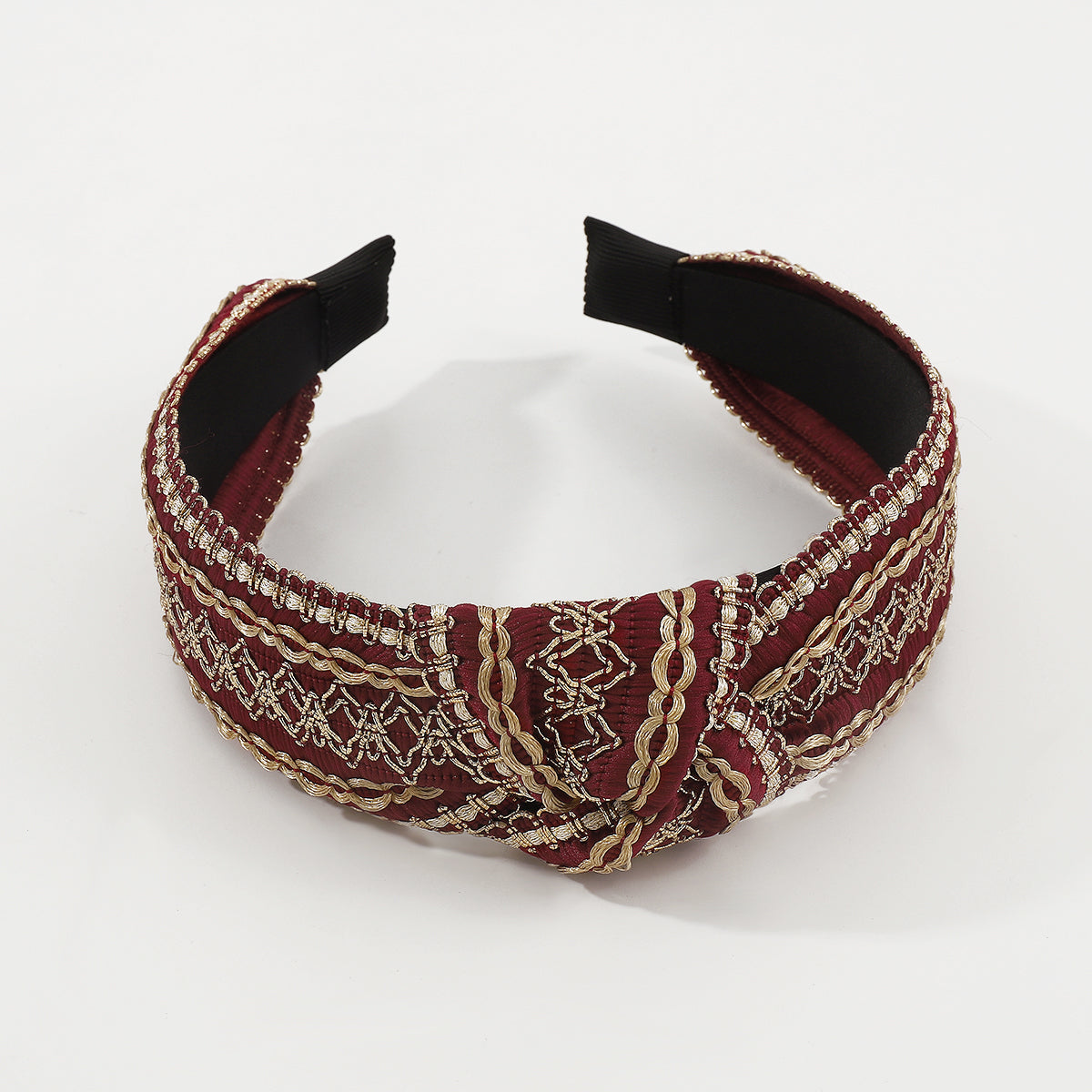 Embroidery Cross Knotted Bezel Headband medyjewelry