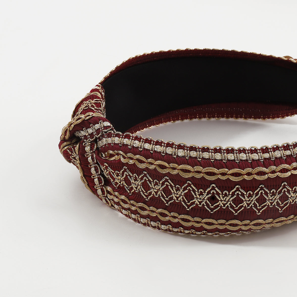 Embroidery Cross Knotted Bezel Headband medyjewelry