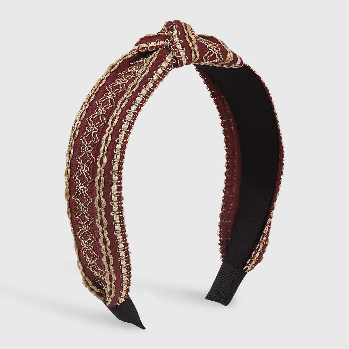 Embroidery Cross Knotted Bezel Headband medyjewelry