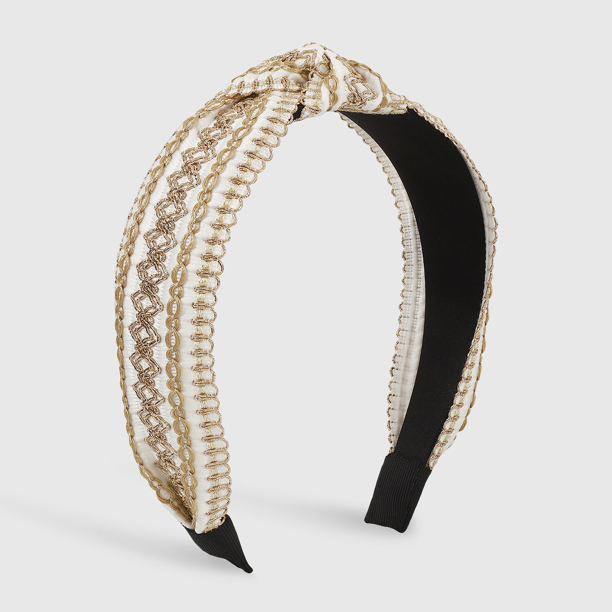 Embroidery Cross Knotted Bezel Headband medyjewelry