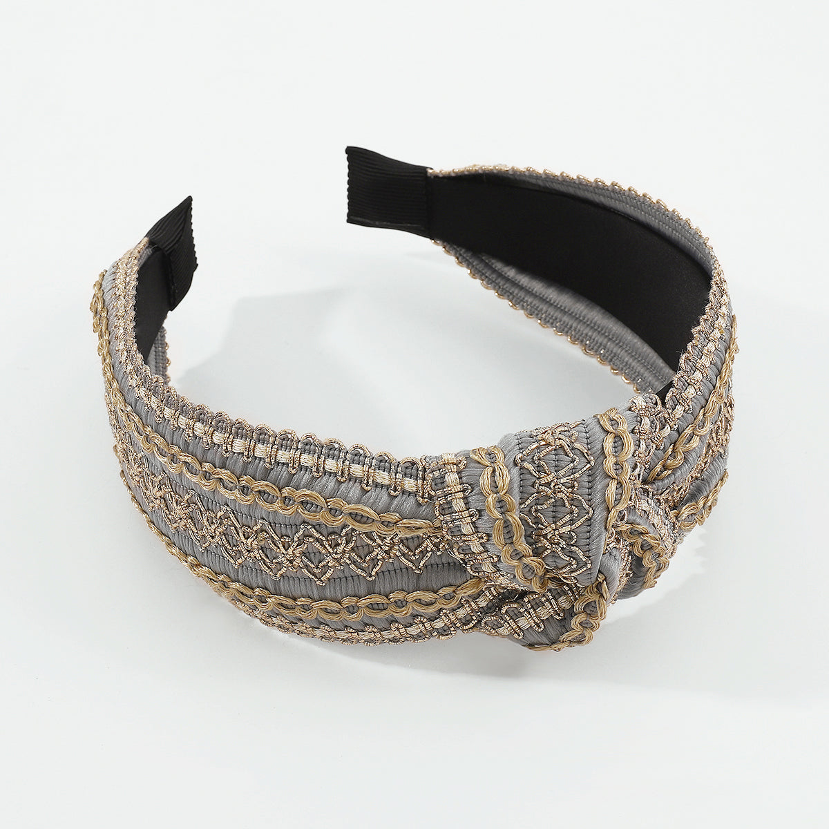 Embroidery Cross Knotted Bezel Headband medyjewelry