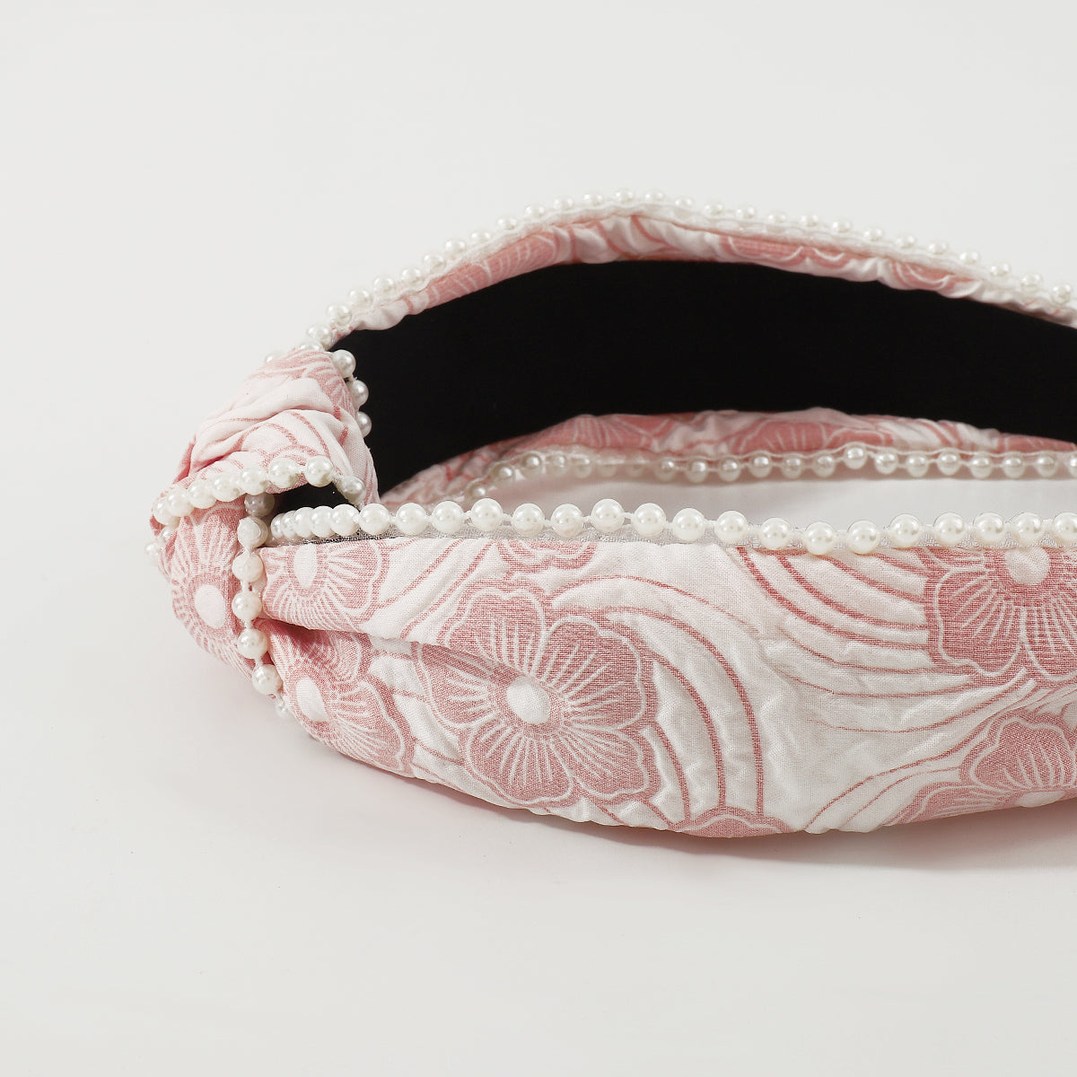 Floral Textured w/Pearls Embellished Headband medyjewelry