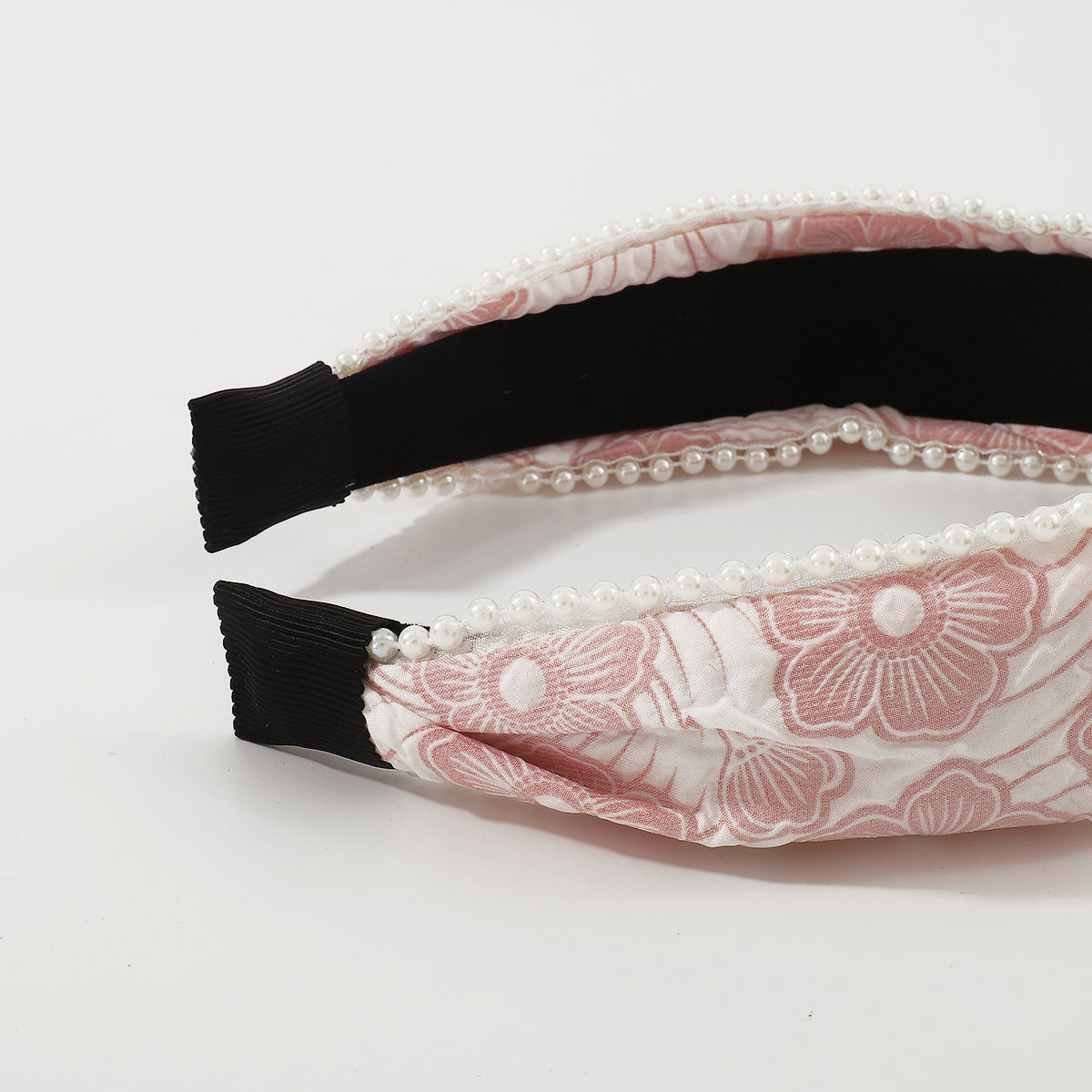 Floral Textured w/Pearls Embellished Headband medyjewelry