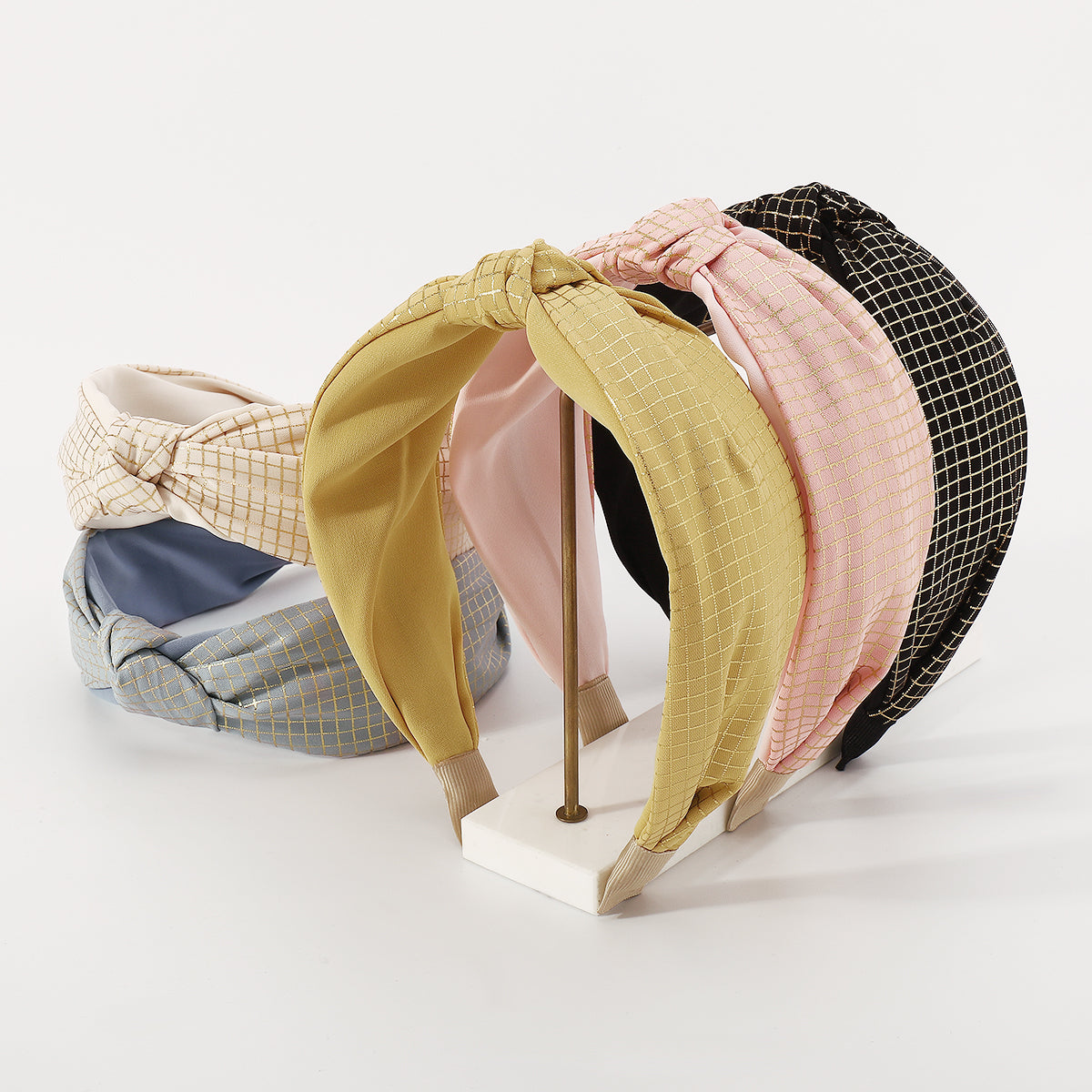 Fabric Middle Knotted Bronzing Printing Headband medyjewelry