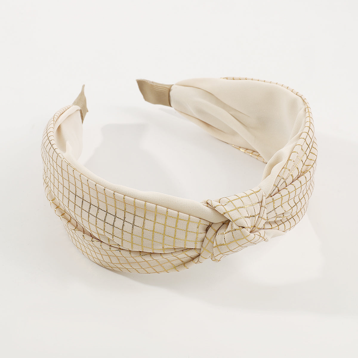 Fabric Middle Knotted Bronzing Printing Headband medyjewelry