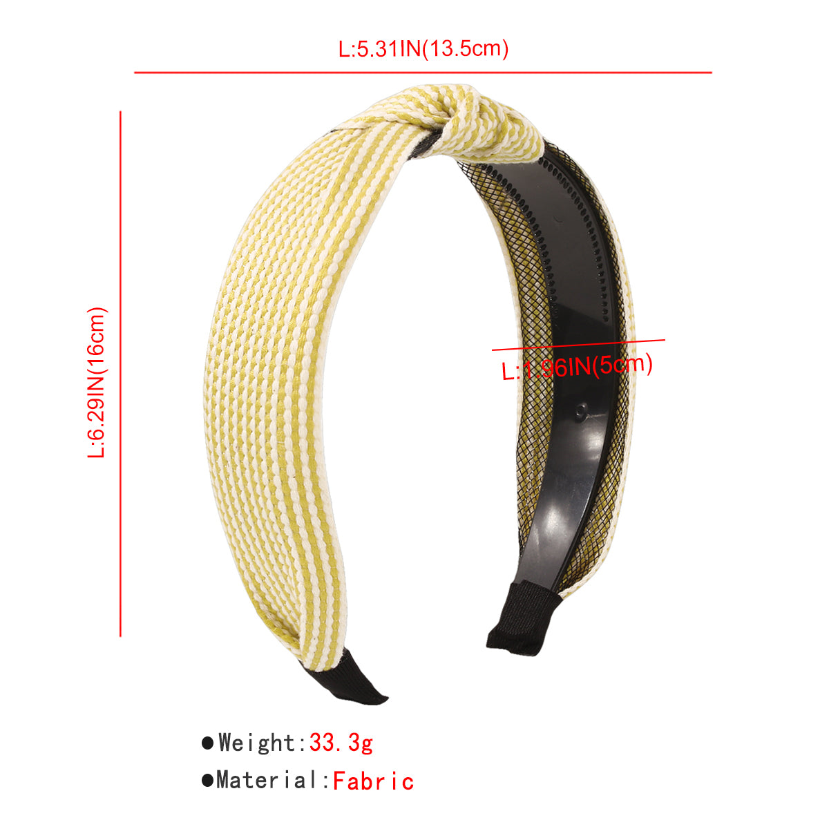 Striped Cross Knot Wide Hair Hoop medyjewelry