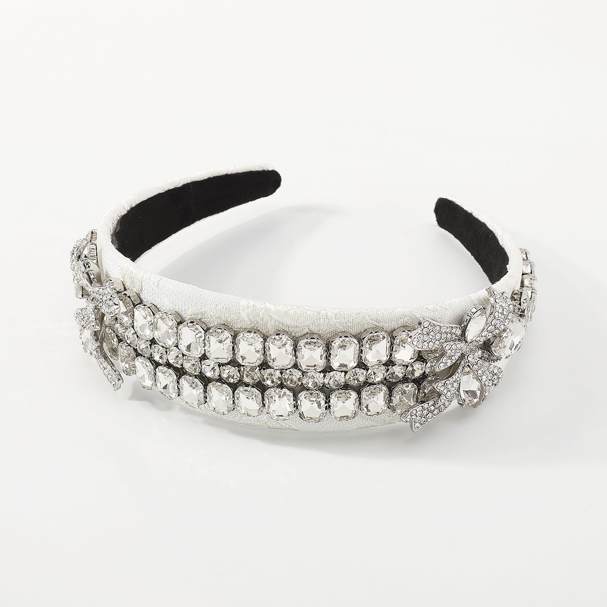 Luxury Baroque Rhinestone Side Bowknot Headband medyjewelry