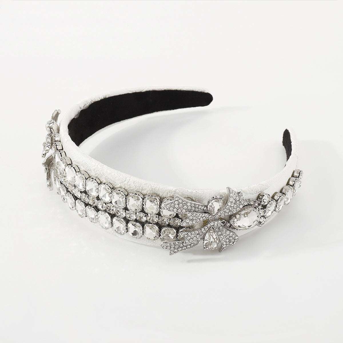 Luxury Baroque Rhinestone Side Bowknot Headband medyjewelry