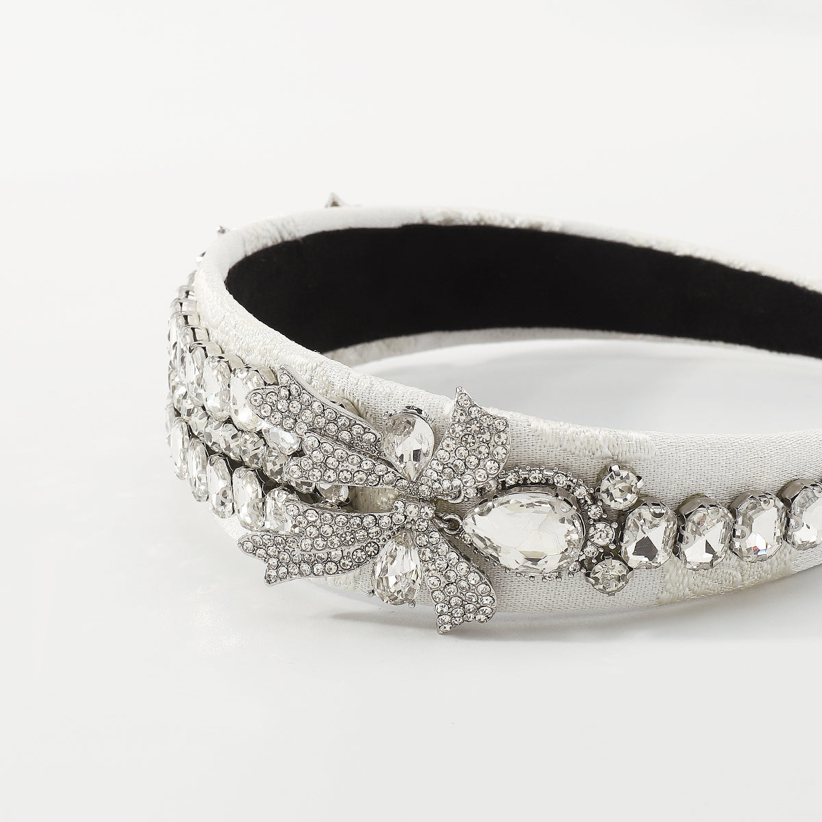 Luxury Baroque Rhinestone Side Bowknot Headband medyjewelry