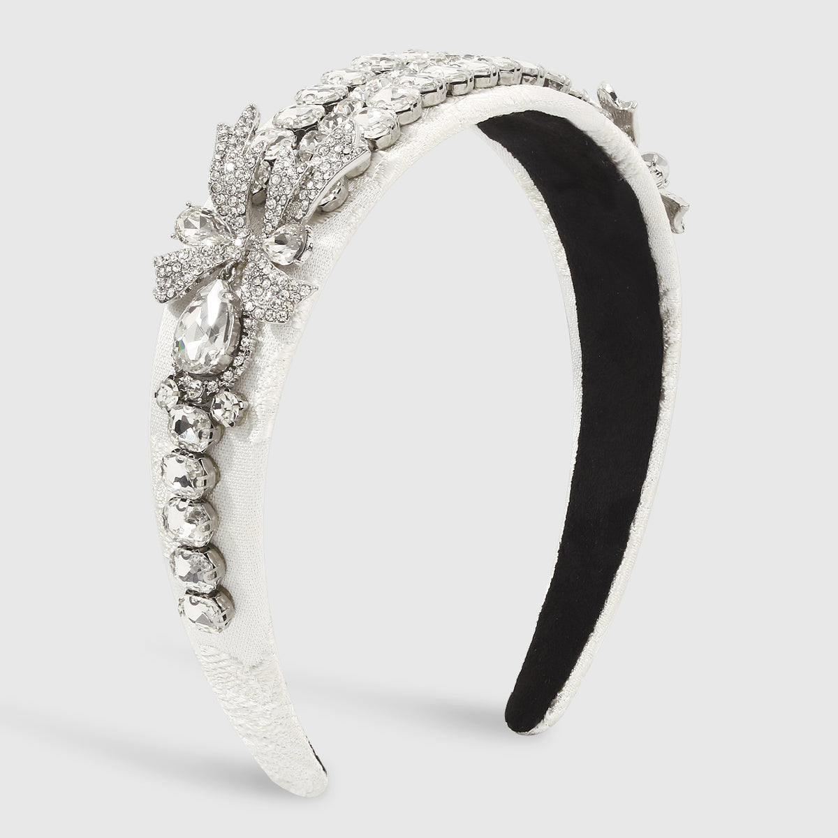 Luxury Baroque Rhinestone Side Bowknot Headband medyjewelry