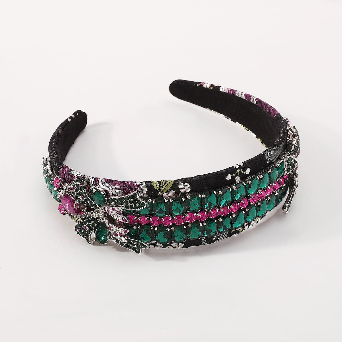 Luxury Baroque Rhinestone Side Bowknot Headband medyjewelry