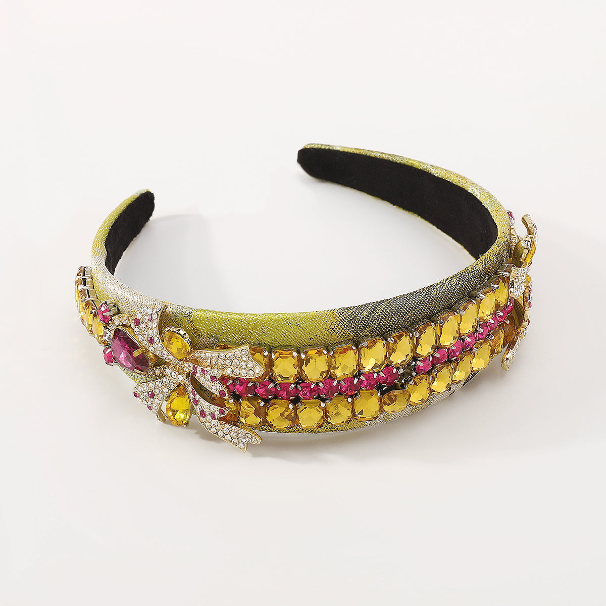 Luxury Baroque Rhinestone Side Bowknot Headband medyjewelry
