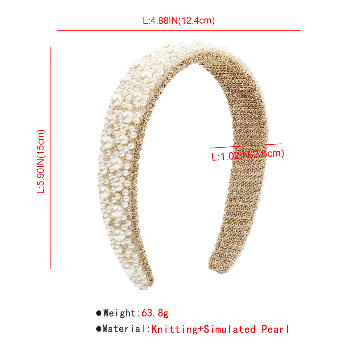 Temperament Full Pearls & Crystal Flower Hairbands medyjewelry
