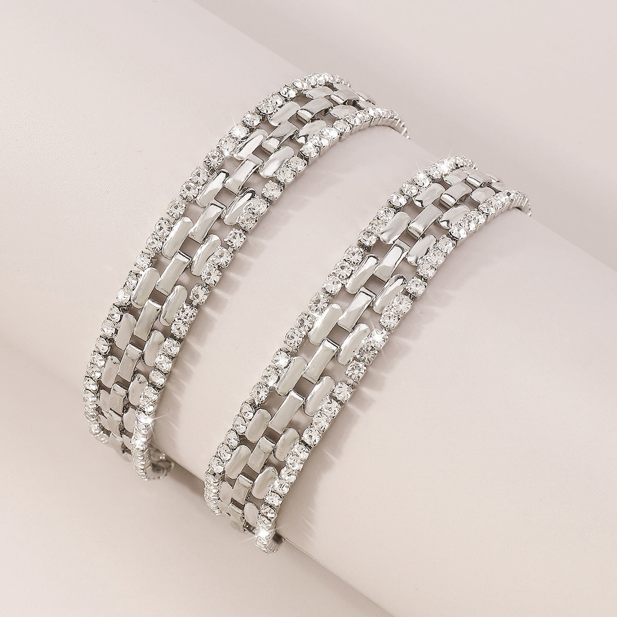 Punk Thick Rhinestone Chains Short Choker Necklace medyjewelry