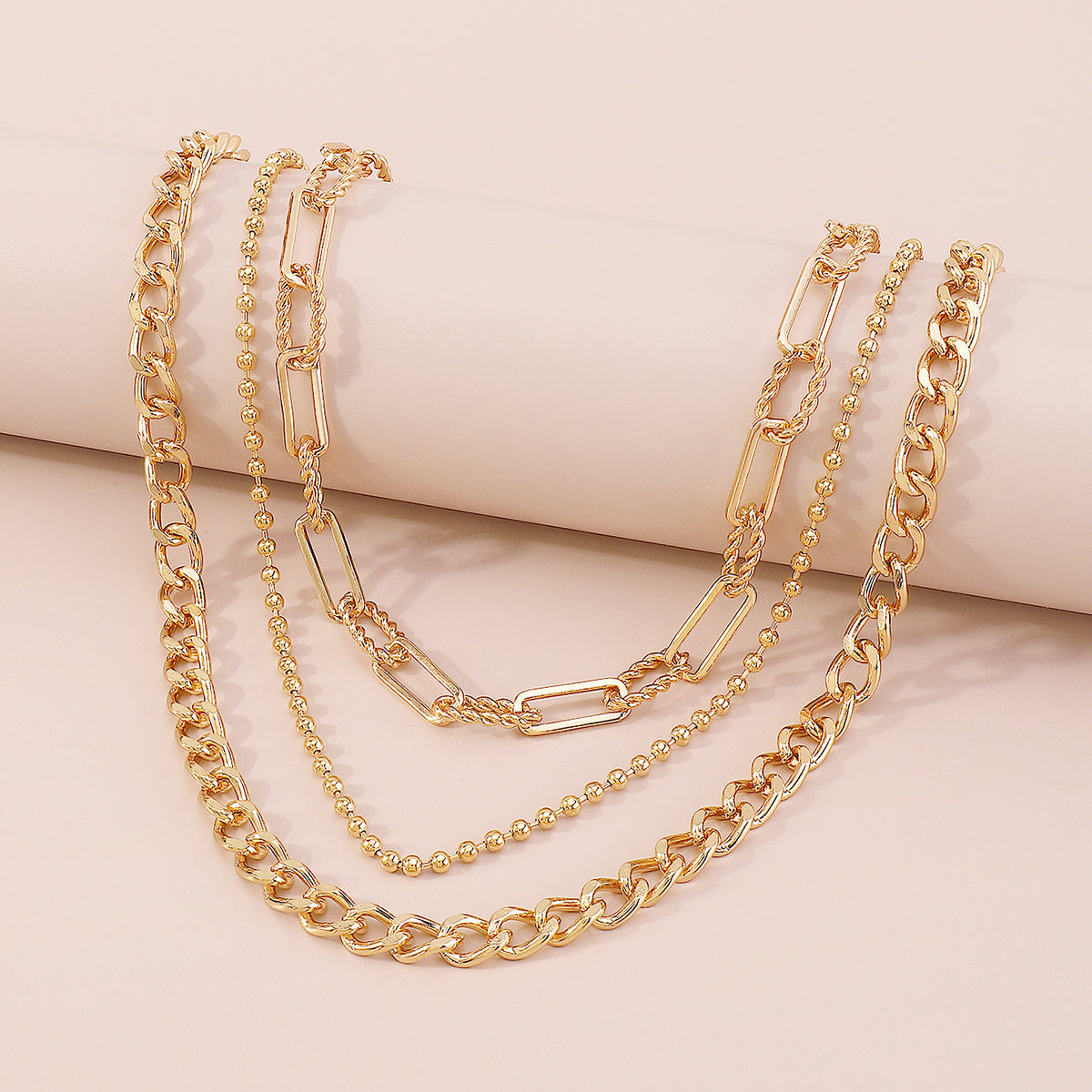 Punk Chunky Cuban Multi Layers Necklace medyjewelry