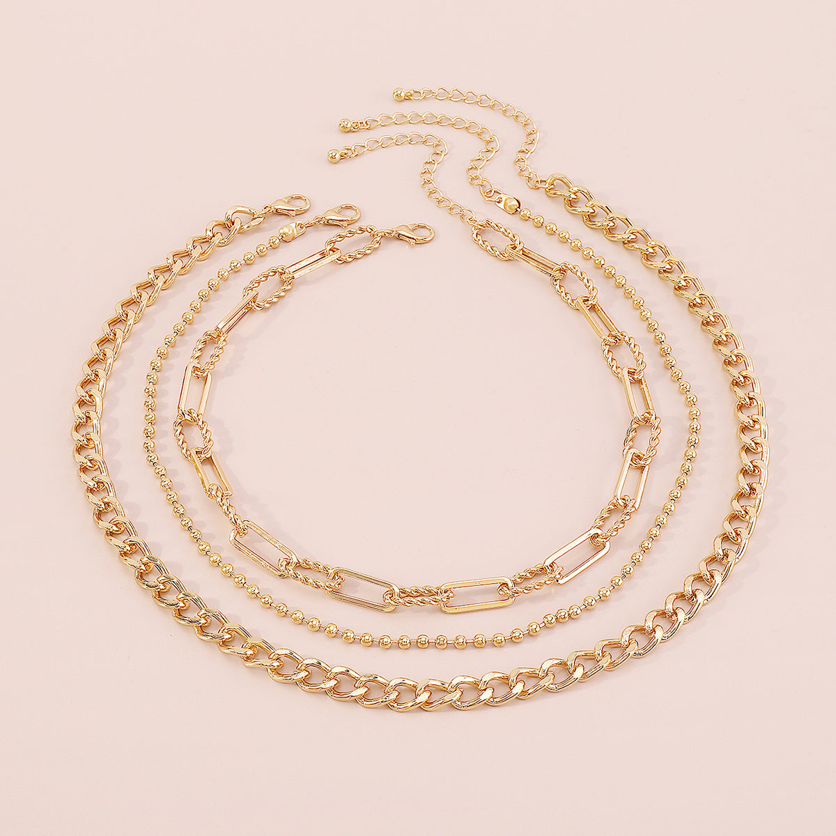 Punk Chunky Cuban Multi Layers Necklace medyjewelry