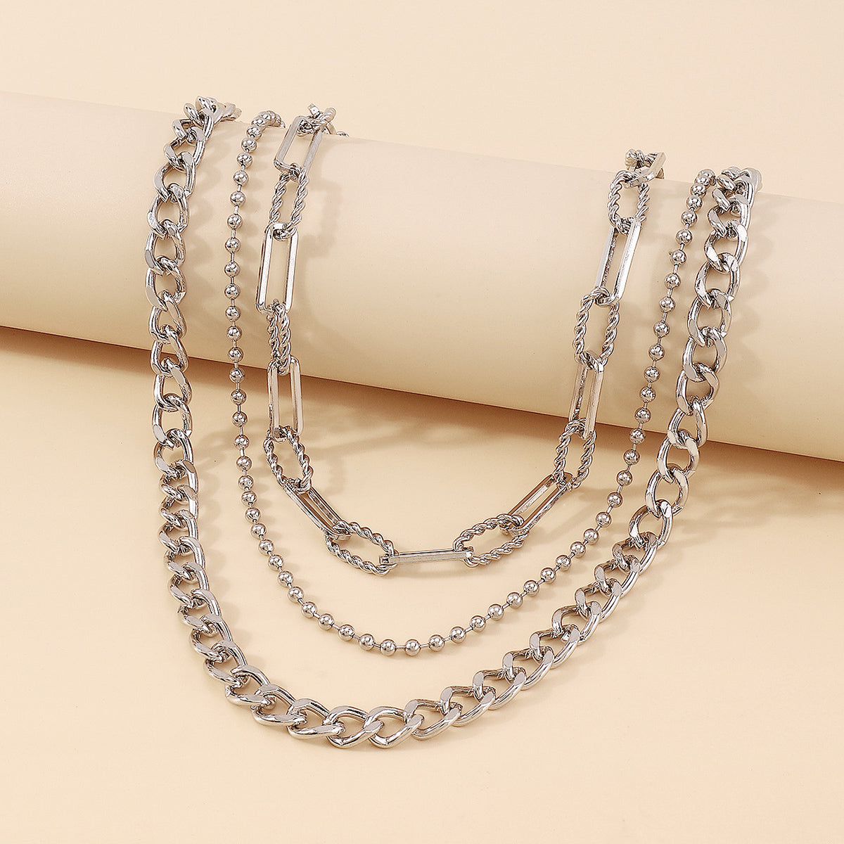 Punk Chunky Cuban Multi Layers Necklace medyjewelry