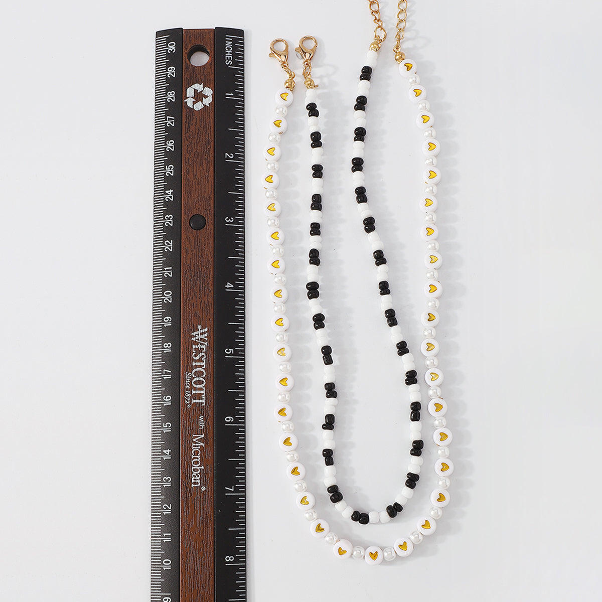 Bohemia Black & White Beads Pearl Choker Necklace medyjewelry